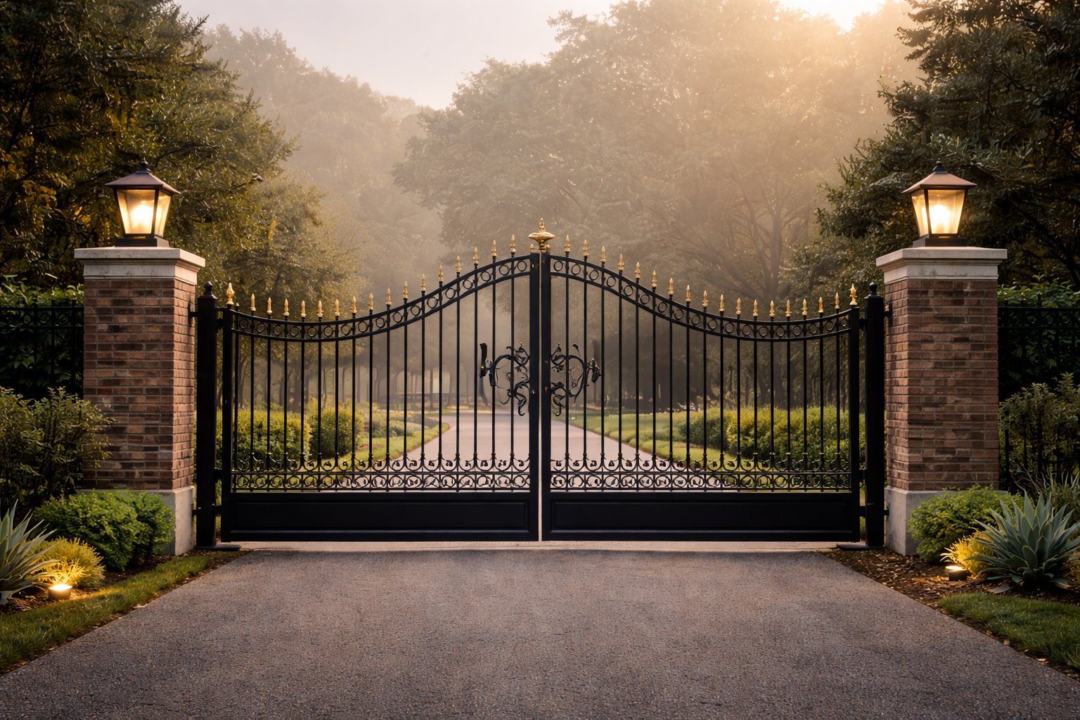 Ornamental iron gate